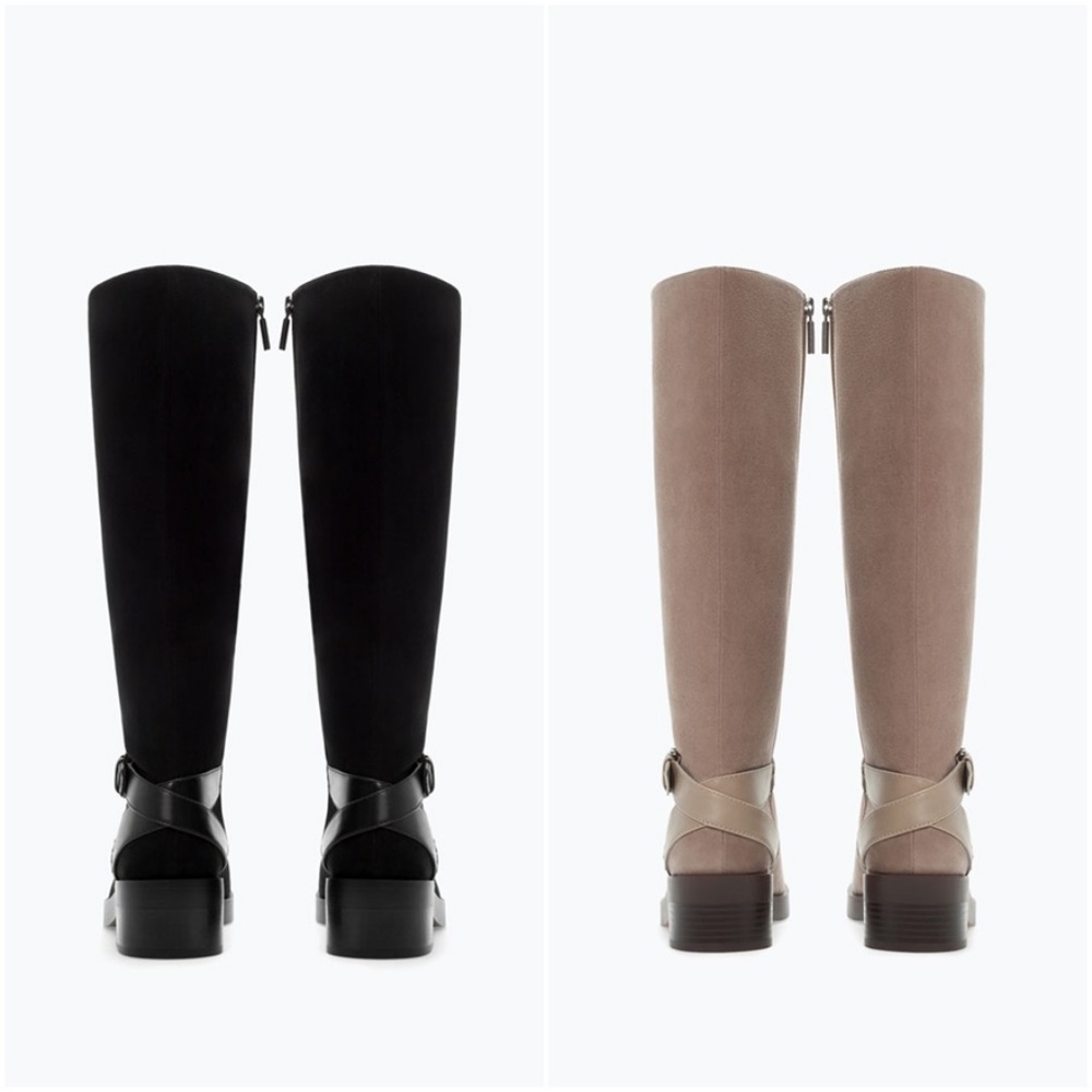 ZARA Long Boots:Sand, US 6.5, 7.5, 8/EUR 37,38,39 - Picture 3 of 7